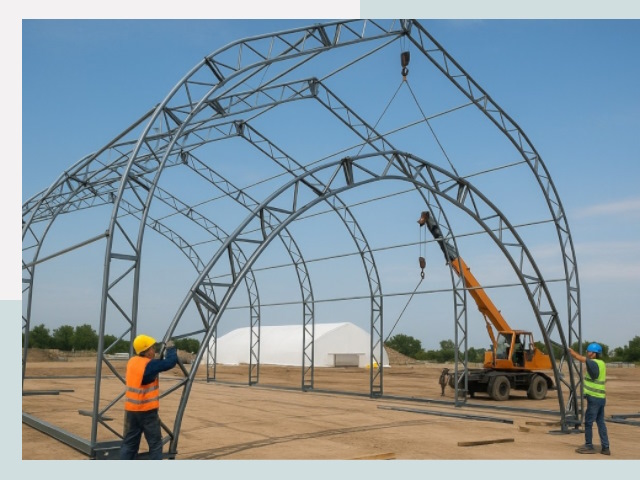 Монтаж ангаров в Новосибирске от 610 руб. - Надежно и быстро